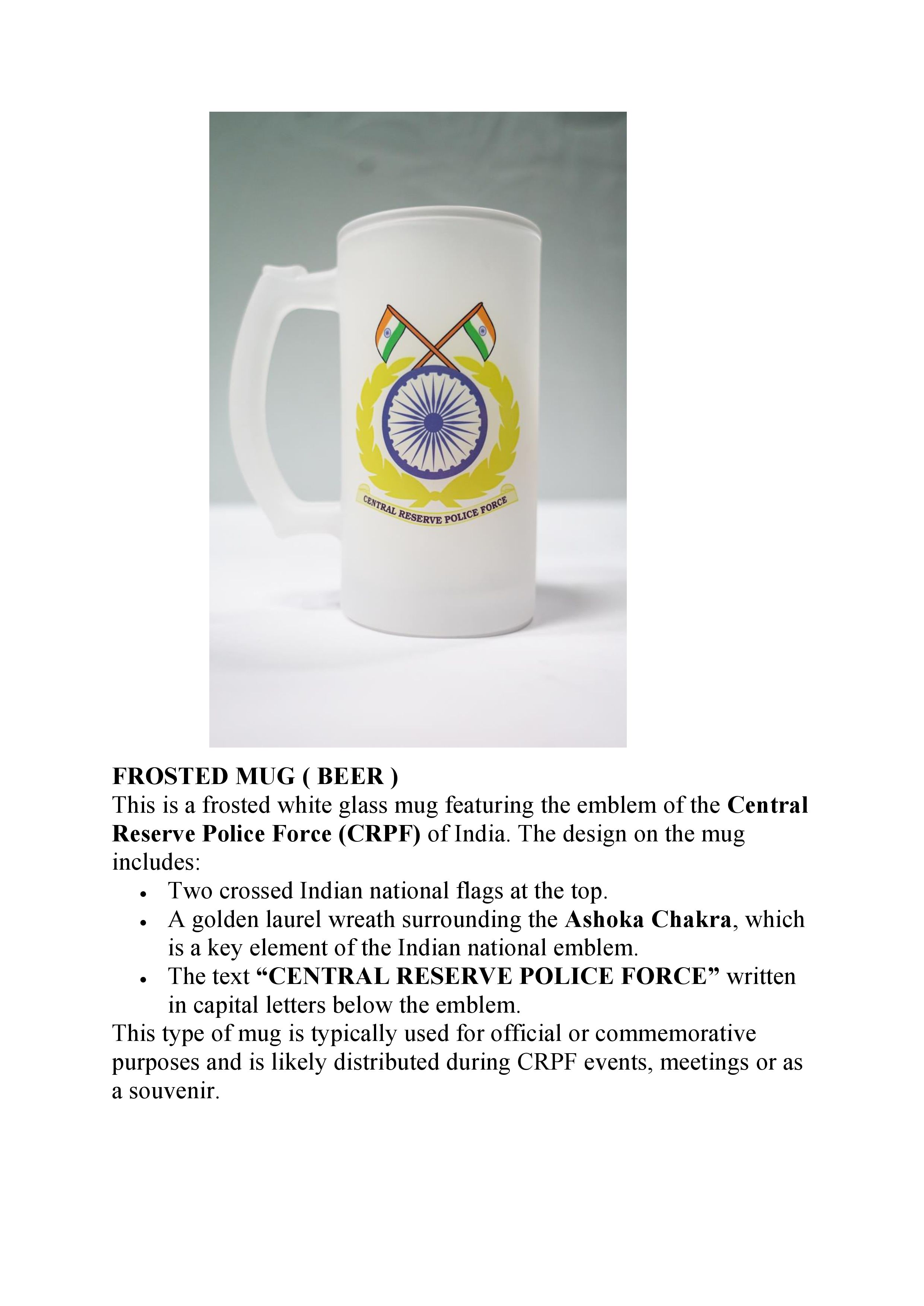 CRPF Beer Mug